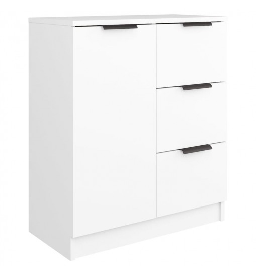 vidaXL Sideboards 2 pcs White 23.6"x11.8"x27.6" Engineered Wood