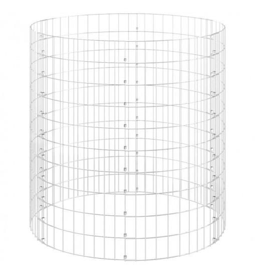 vidaXL Garden Composter Ø39.4"x39.4" Galvanized Steel