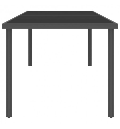 vidaXL Patio Dining Table Anthracite 86.6"x35.4"x29.5" Steel and Glass