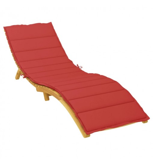 vidaXL Sun Lounger Cushion Red 78.7"x19.7"x1.2" Oxford Fabric