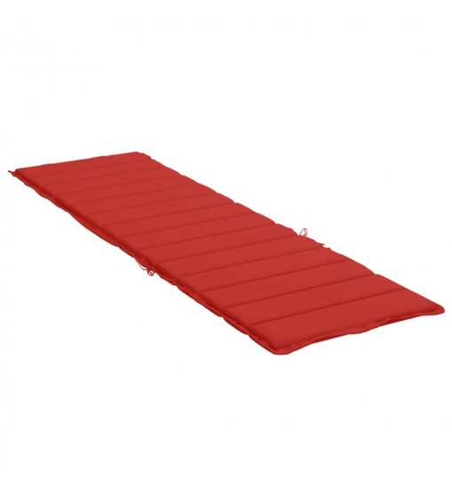 vidaXL Sun Lounger Cushion Red 78.7"x19.7"x1.2" Oxford Fabric