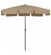 vidaXL Beach Umbrella Taupe 78.7"x49.2"