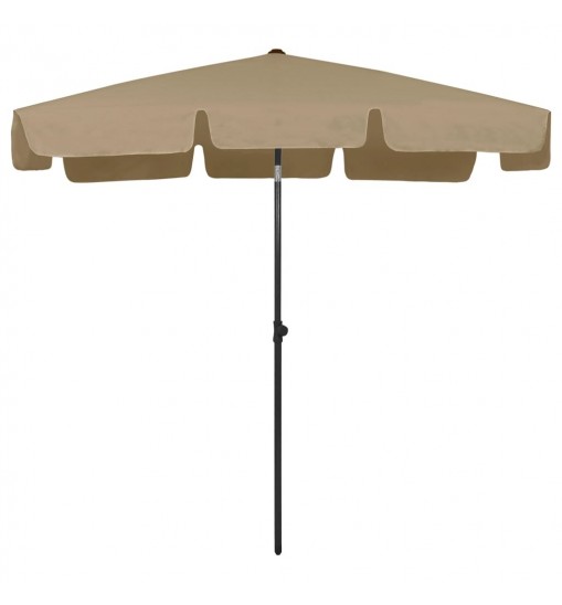 vidaXL Beach Umbrella Taupe 78.7"x49.2"