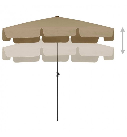 vidaXL Beach Umbrella Taupe 78.7"x49.2"