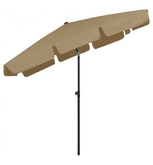 vidaXL Beach Umbrella Taupe 78.7"x49.2"