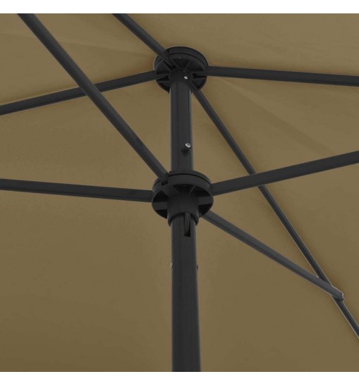 vidaXL Beach Umbrella Taupe 78.7"x49.2"