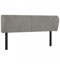 vidaXL Headboard with Ears Light Gray 57.9"x9.1"x30.7"/34.6" Velvet