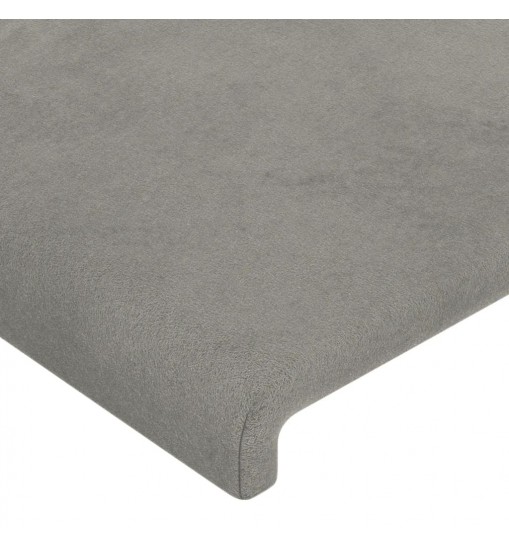 vidaXL Headboard with Ears Light Gray 57.9"x9.1"x30.7"/34.6" Velvet