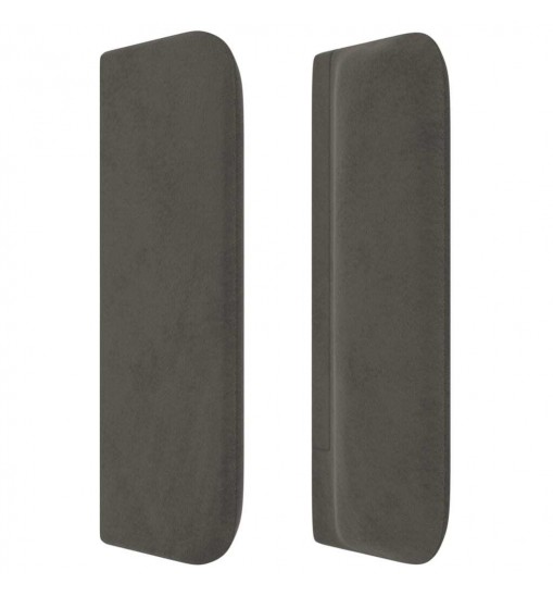 vidaXL Headboard with Ears Dark Gray 57.9"x6.3"x30.7"/34.6" Velvet