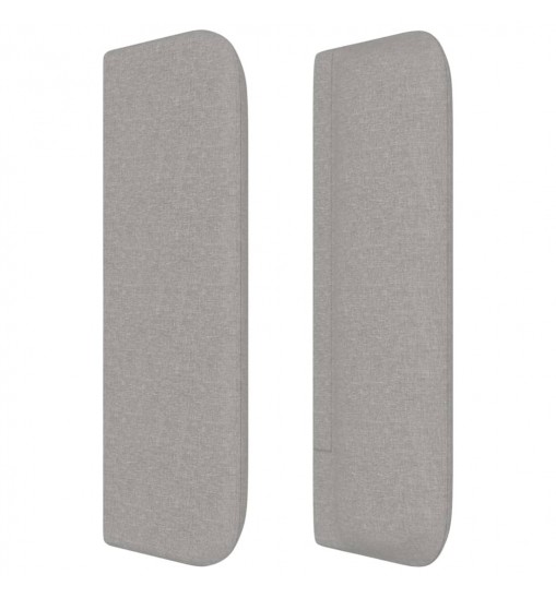 vidaXL Headboard with Ears Light Gray 72"x6.3"x30.7"/34.6" Fabric