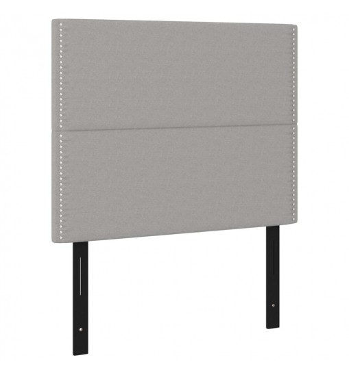 vidaXL LED Headboard Light Gray 39.4"x2"x46.5"/50.4" Fabric