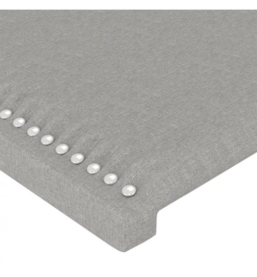 vidaXL LED Headboard Light Gray 39.4"x2"x46.5"/50.4" Fabric