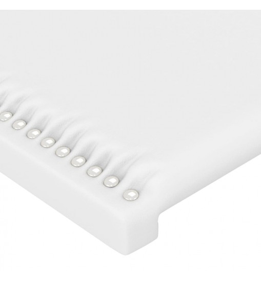 vidaXL LED Headboard White 70.9"x2"x30.7"/34.6" Faux Leather