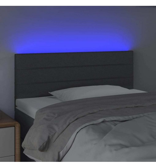 vidaXL LED Headboard Dark Gray 39.4"x2"x30.7"/34.6" Fabric