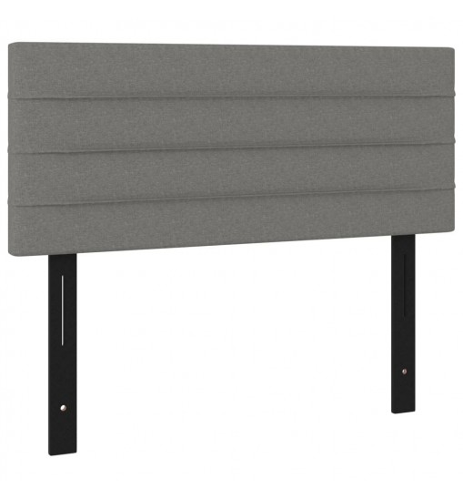 vidaXL LED Headboard Dark Gray 39.4"x2"x30.7"/34.6" Fabric