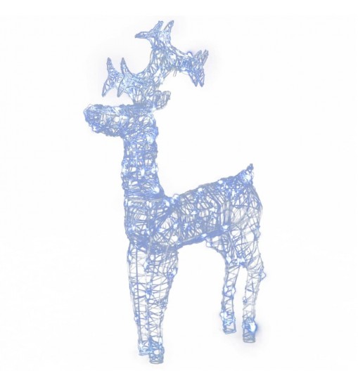 vidaXL Reindeer Christmas Decorations 2 pcs 23.6"x6.3"x39.4" Acrylic