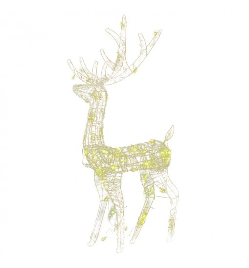 vidaXL Acrylic Reindeer Christmas Decorations 3 pcs 47.2" Warm White