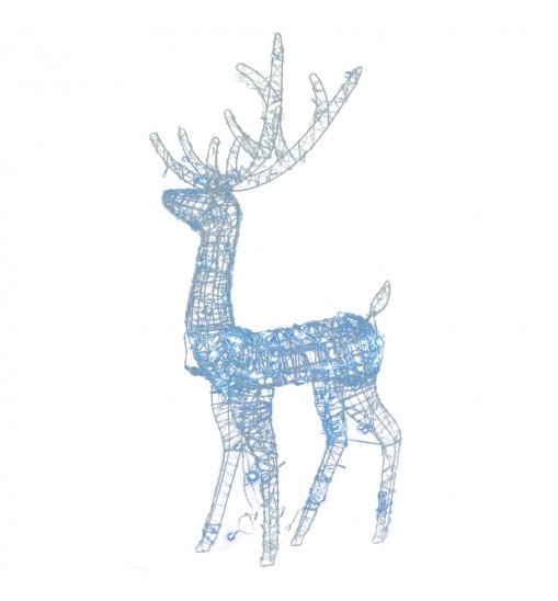 vidaXL Acrylic Reindeer Christmas Decorations 2 pcs 47.2" Cold White