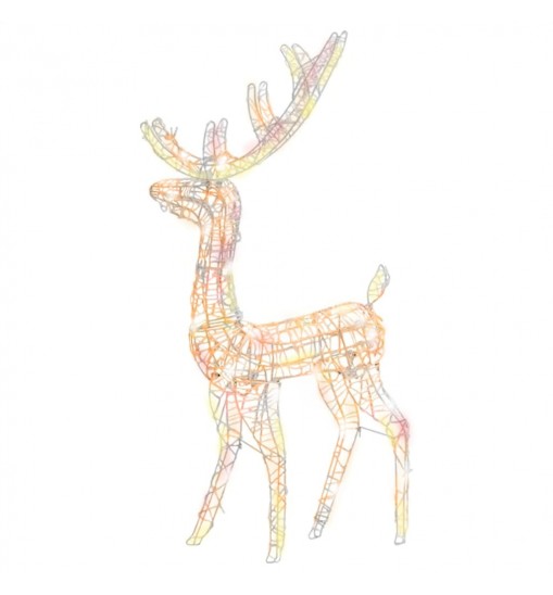 vidaXL Acrylic Reindeer Christmas Decorations 2 pcs 47.2" Multicolor