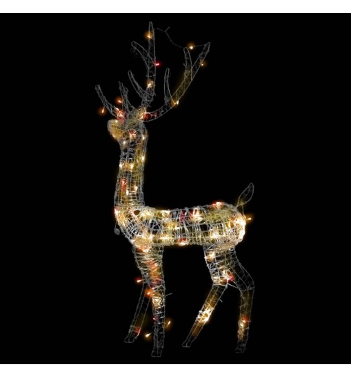 vidaXL Acrylic Reindeer Christmas Decorations 2 pcs 47.2" Multicolor