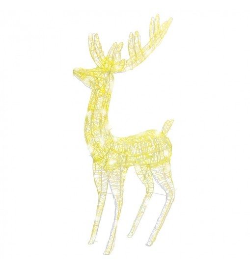 vidaXL XXL Acrylic Christmas Reindeers 250 LED 3 pcs 70.9" Warm White