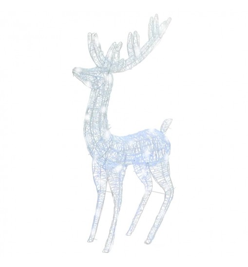 vidaXL XXL Acrylic Christmas Reindeers 250 LED 3 pcs 70.9" Cold white