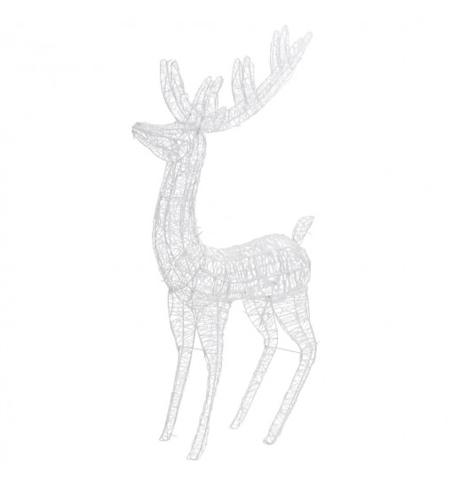 vidaXL XXL Acrylic Christmas Reindeers 250 LED 3 pcs 70.9" Blue