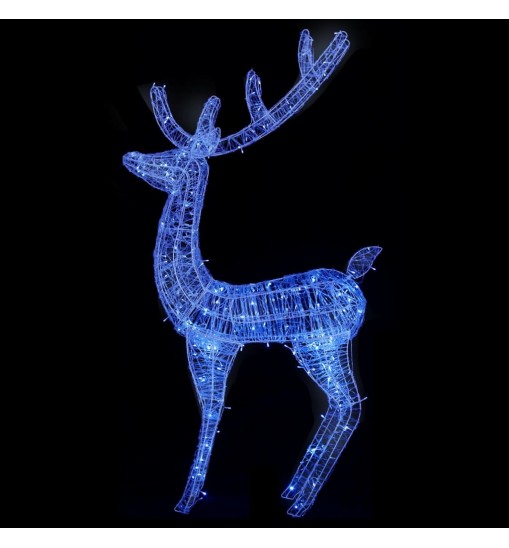 vidaXL XXL Acrylic Christmas Reindeers 250 LED 3 pcs 70.9" Blue