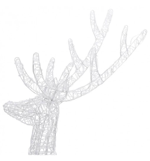 vidaXL XXL Acrylic Christmas Reindeers 250 LED 3 pcs 70.9" Multicolor