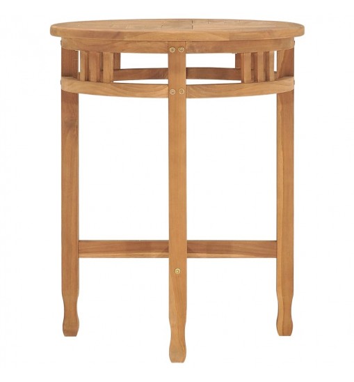 vidaXL Bistro Table Ø23.6"x23.6" Solid Teak Wood