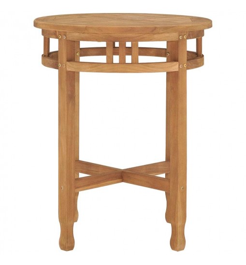 vidaXL Bistro Table Ø23.6"x23.6" Solid Teak Wood