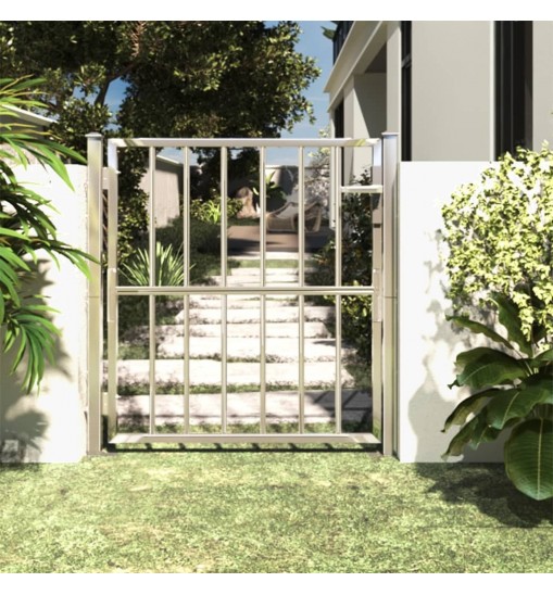 vidaXL Garden Gate 39.4"x39.4" Stainless Steel