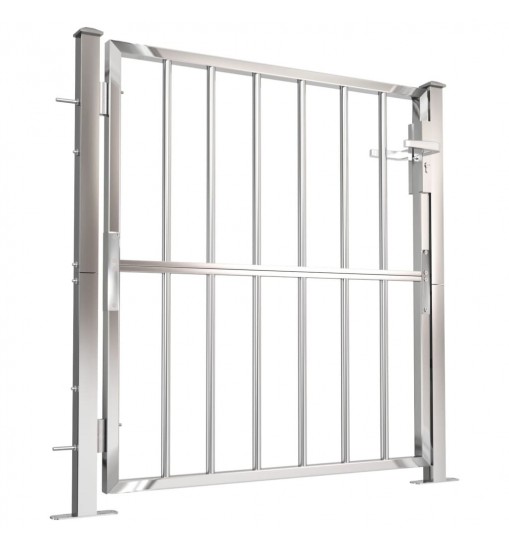 vidaXL Garden Gate 39.4"x39.4" Stainless Steel