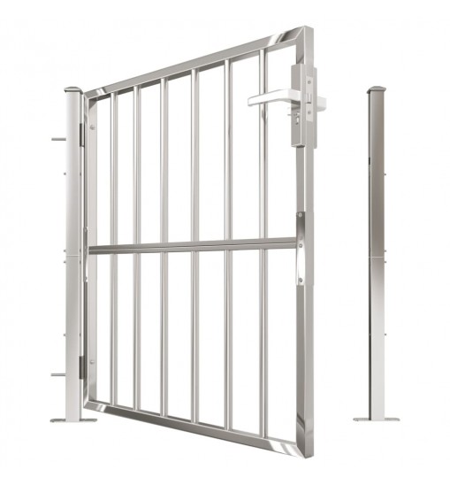 vidaXL Garden Gate 39.4"x39.4" Stainless Steel