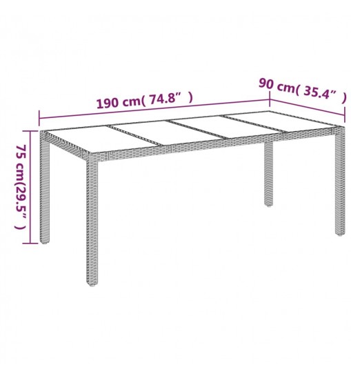 vidaXL 9 Piece Patio Dining Set with Cushions Gray Poly Rattan