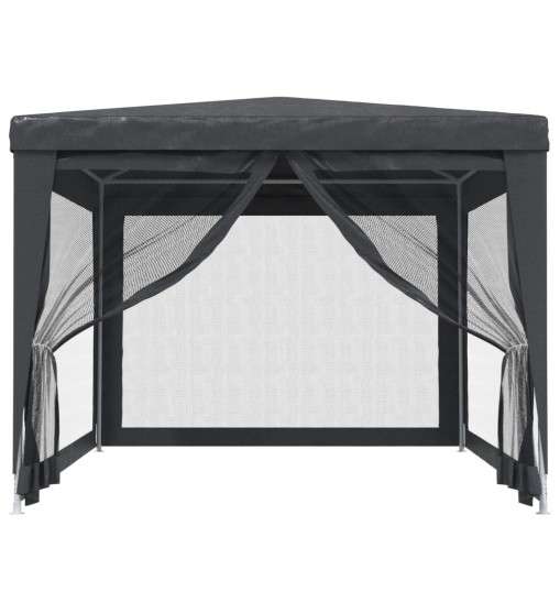 vidaXL Party Tent with 4 Mesh Sidewalls Anthracite 9.8'x13.1' HDPE