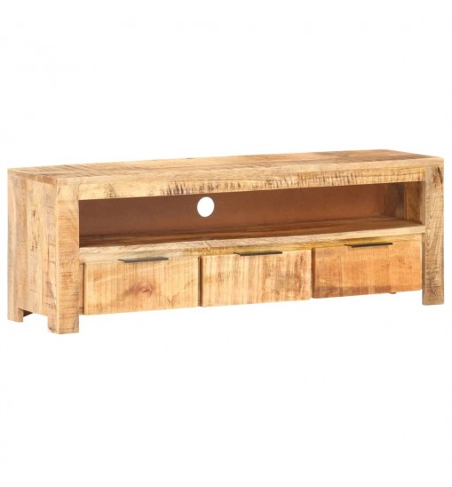 vidaXL TV Stand 46.9"x11.8"x16.1" Rough Mango Wood