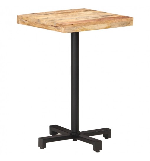 vidaXL Bistro Table Square 19.7"x19.7"x29.5" Rough Mango Wood