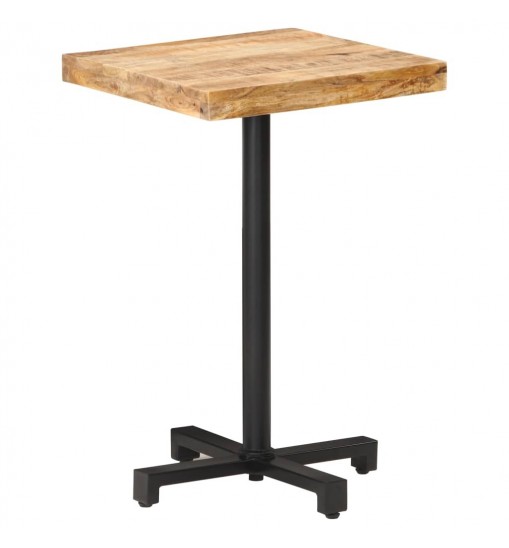 vidaXL Bistro Table Square 19.7"x19.7"x29.5" Rough Mango Wood