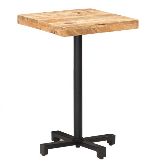 vidaXL Bistro Table Square 19.7"x19.7"x29.5" Rough Mango Wood