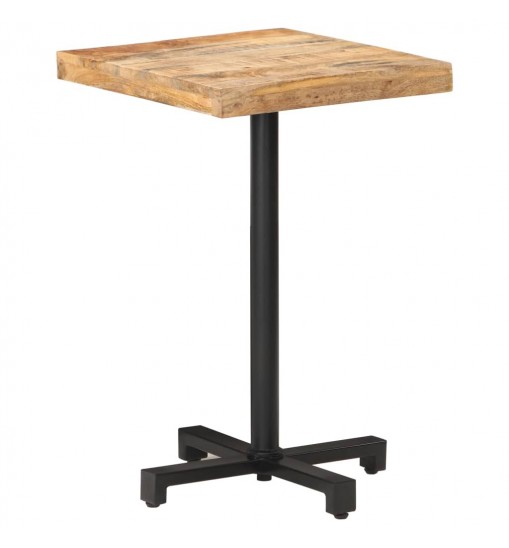 vidaXL Bistro Table Square 19.7"x19.7"x29.5" Rough Mango Wood