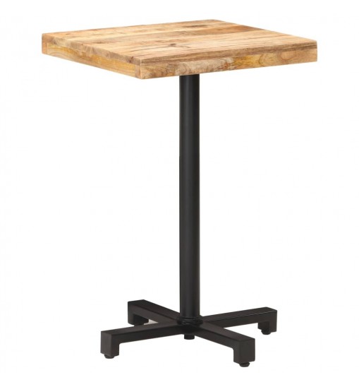 vidaXL Bistro Table Square 19.7"x19.7"x29.5" Rough Mango Wood