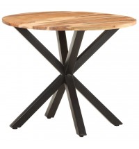 vidaXL Side Table 26.8"x26.8"x22" Solid Acacia Wood