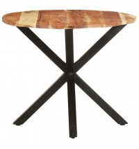 vidaXL Side Table 26.8"x26.8"x22" Solid Acacia Wood