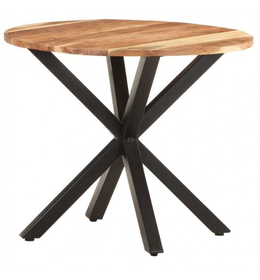 vidaXL Side Table 26.8"x26.8"x22" Solid Acacia Wood