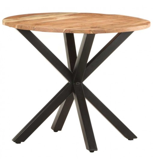 vidaXL Side Table 26.8"x26.8"x22" Solid Acacia Wood