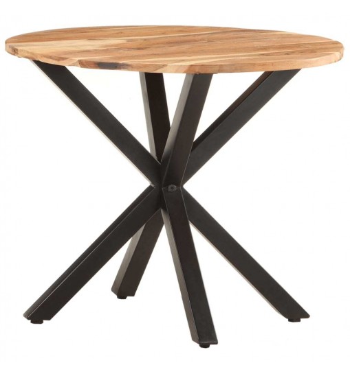 vidaXL Side Table 26.8"x26.8"x22" Solid Acacia Wood