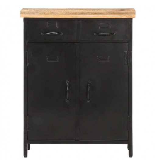 vidaXL Sideboard 23.6"x11.8"x29.9" Rough Mango Wood