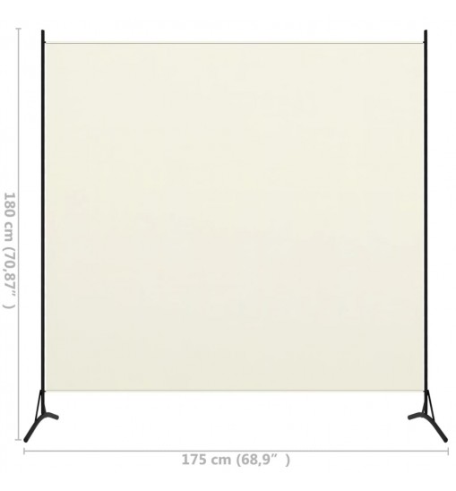 vidaXL 1-Panel Room Divider Cream White 68.9"x70.9"