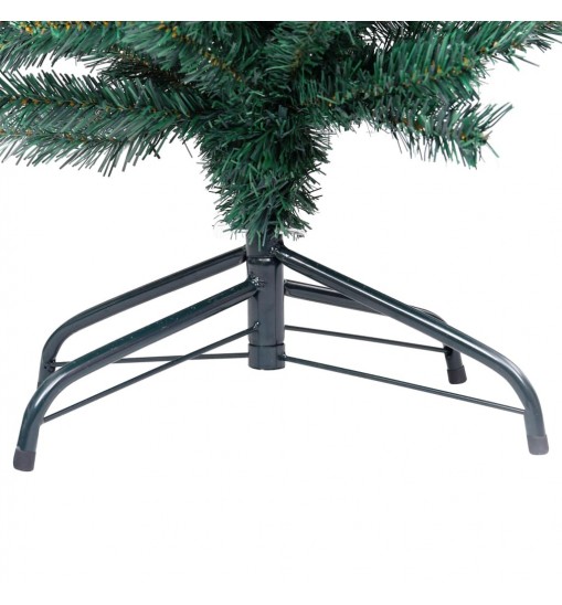 vidaXL Slim Artificial Christmas Tree with Stand Green 5 ft PVC